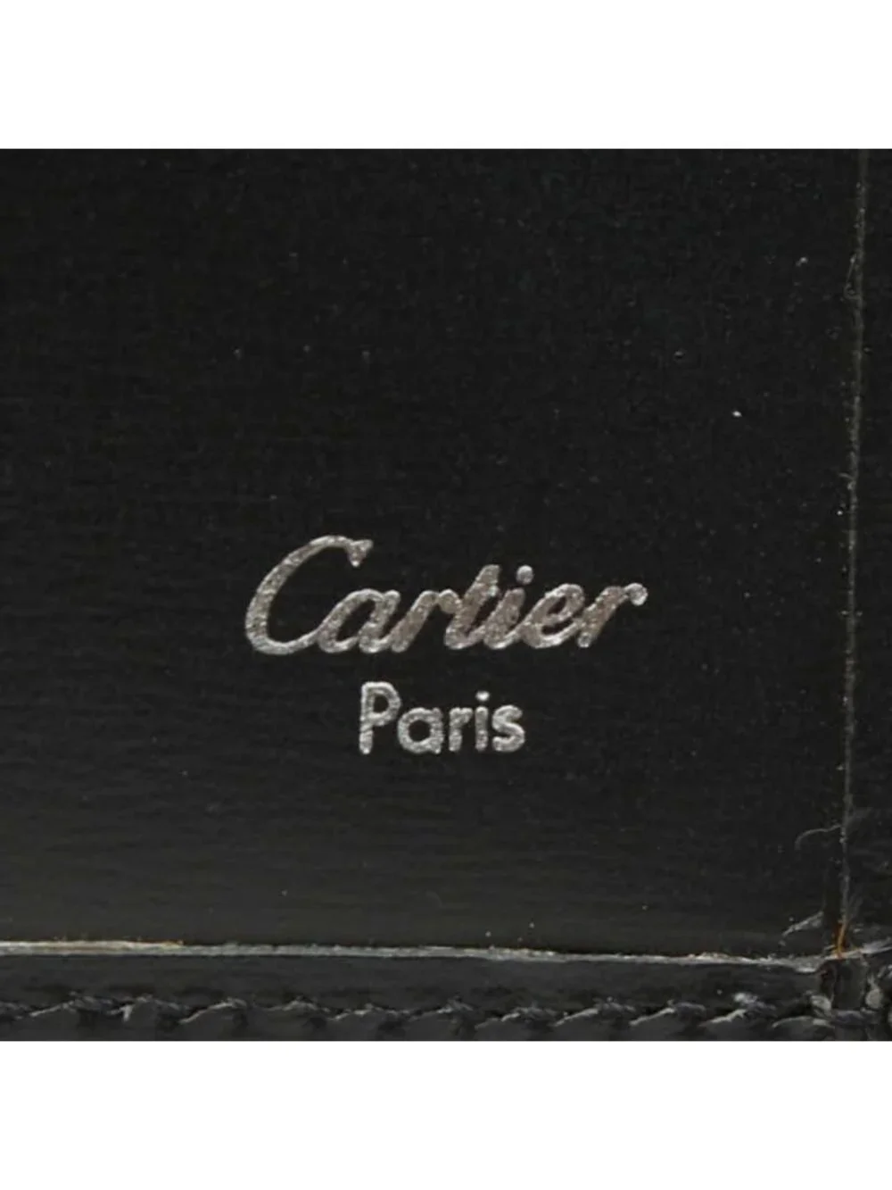 Cartier Pasha Line Bifold Wallet Black Leather